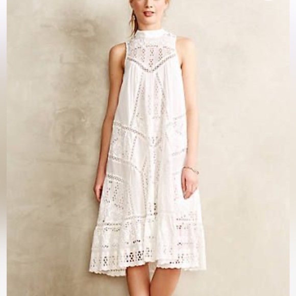 Zimmermann Porcelain Panelled Smock Dress - Picture 3 of 13